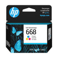Cartucho de Tinta HP 668 Tricolor Original 7FP36VL – 100 Páginas