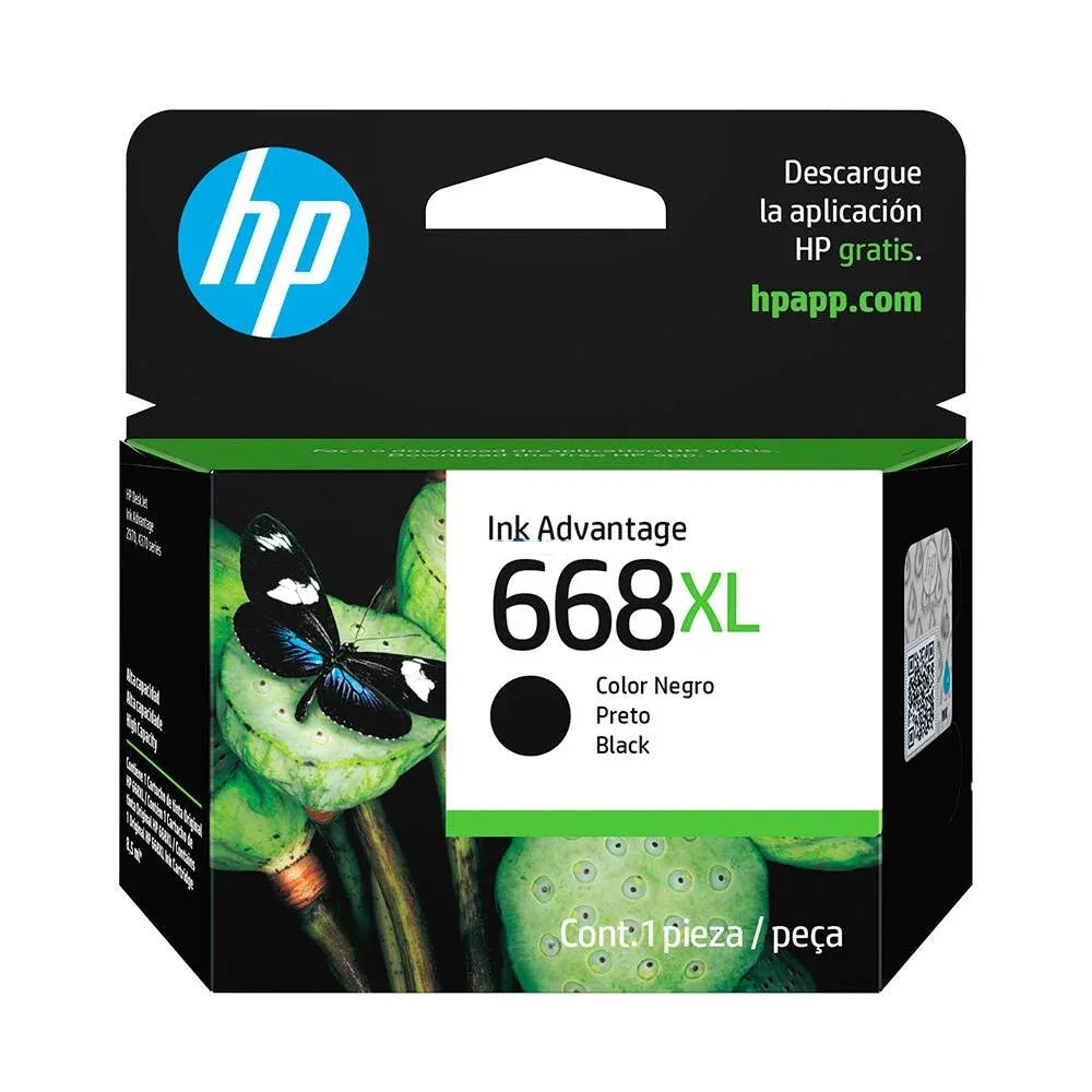 Tinta HP 668XL Negro 7FP39VL DJA 4300, 6500, 2900, 2975