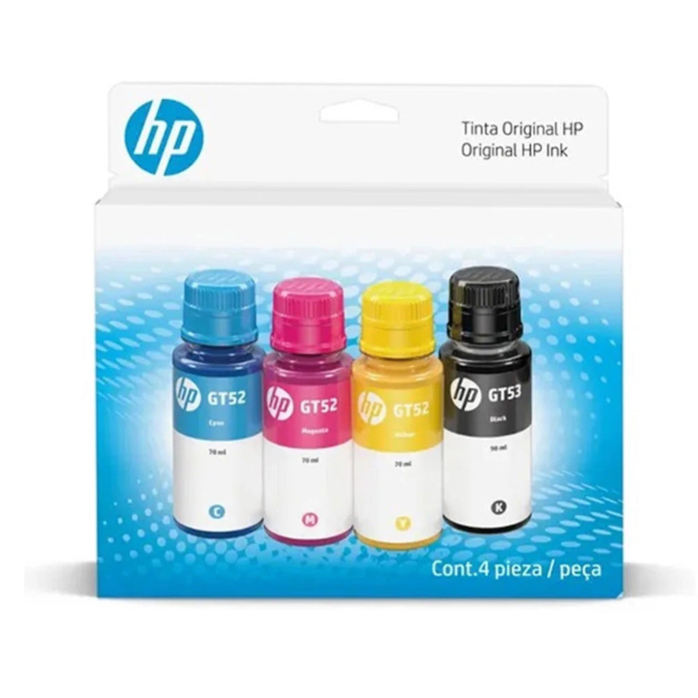 Pack Tinta HP 9F3N4AL GT53 Negro GT52 Cian Magenta Yellow Original 4 Botellas