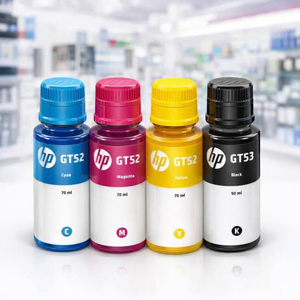Pack Tinta HP 9F3N4AL GT53 Negro GT52 Cian Magenta Yellow Original 4 Botellas