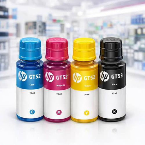 Pack Tinta HP 9F3N4AL GT53 Negro GT52 Cian Magenta Yellow Original 4 Botellas