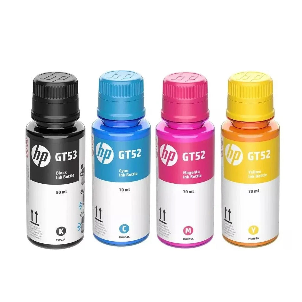 Pack Tinta HP 9F3N4AL GT53 Negro GT52 Cian Magenta Yellow Original 4 Botellas